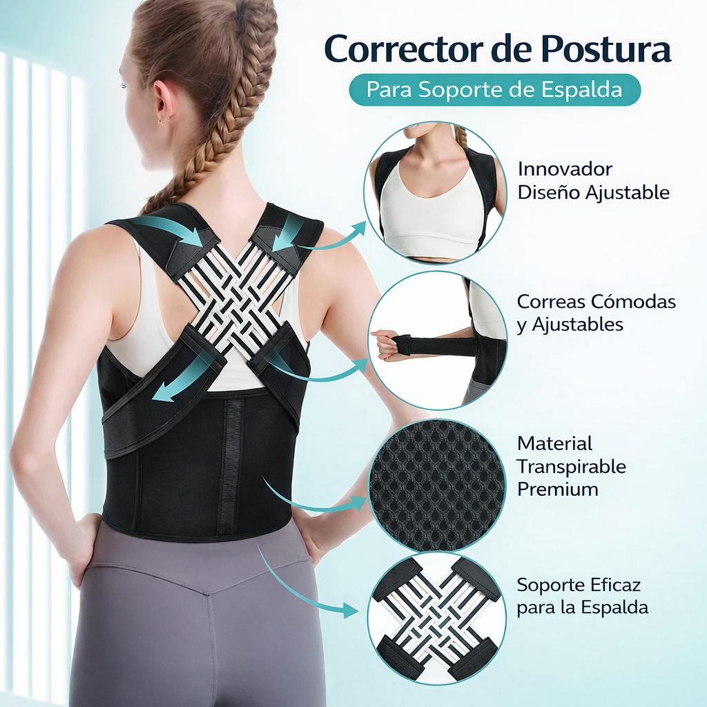 Corrector de postura ajustable